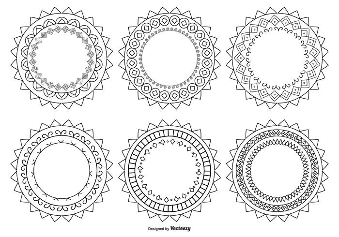 Formas circulares decorativas vetor