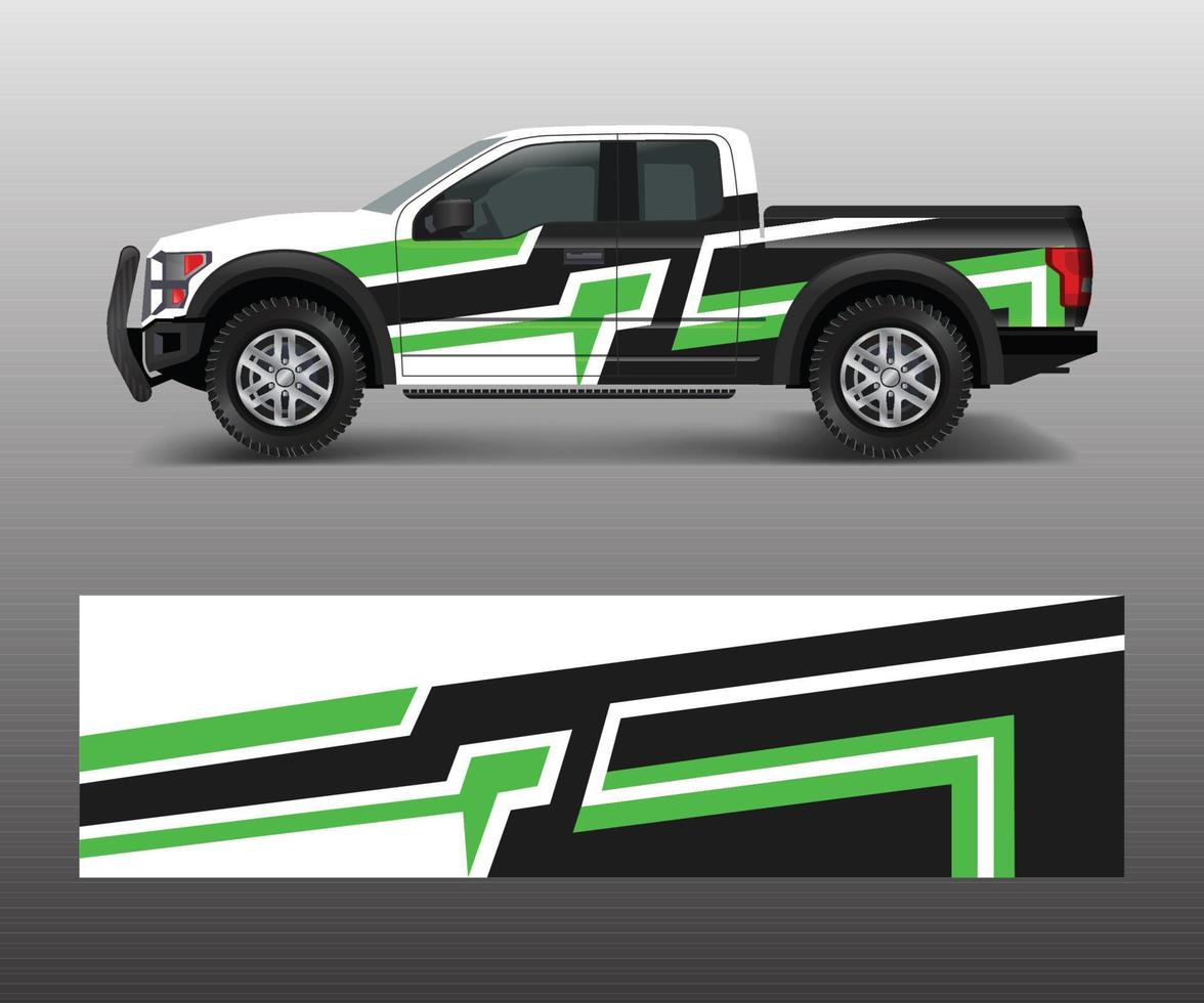 vetor de fundo gráfico de corrida para marca de caminhão, pickup e veículo. vetor de design de vinil e envoltório
