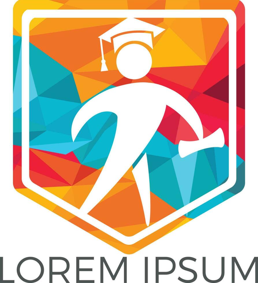 design de logotipo de estudante. logotipo de educação. vetor
