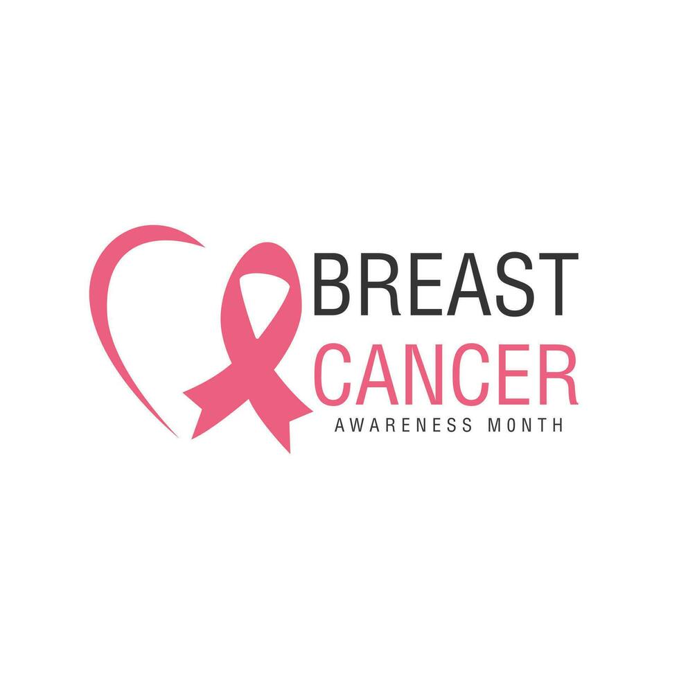 design de campanha do mês de conscientização do câncer de mama em outubro. ilustração vetorial isolada no fundo branco. design de modelo de vetor de programa de conscientização de câncer de mama.