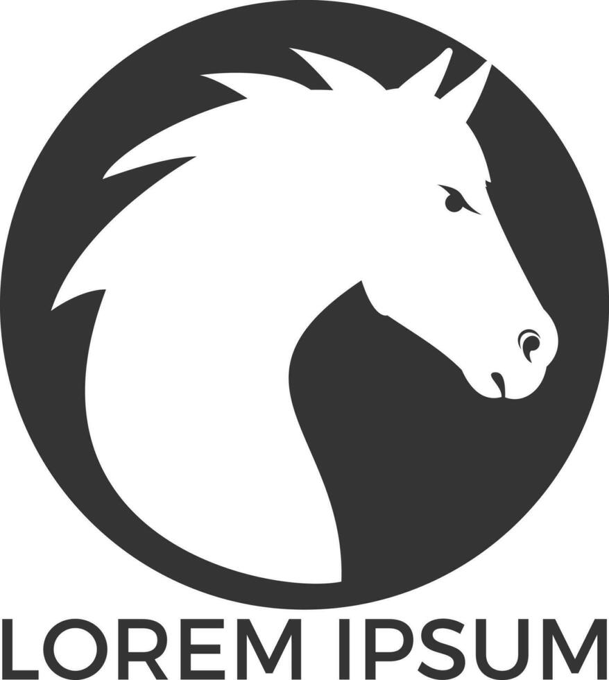 design de logotipo de vetor de cavalo.