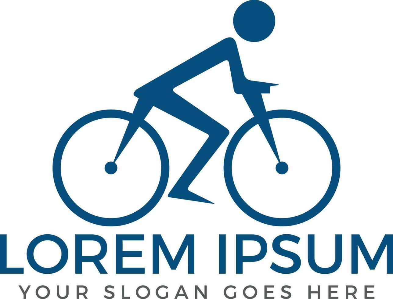 design de logotipo de vetor de bicicleta. bicicleta de estrada de corrida. transporte ecológico de bicicleta.