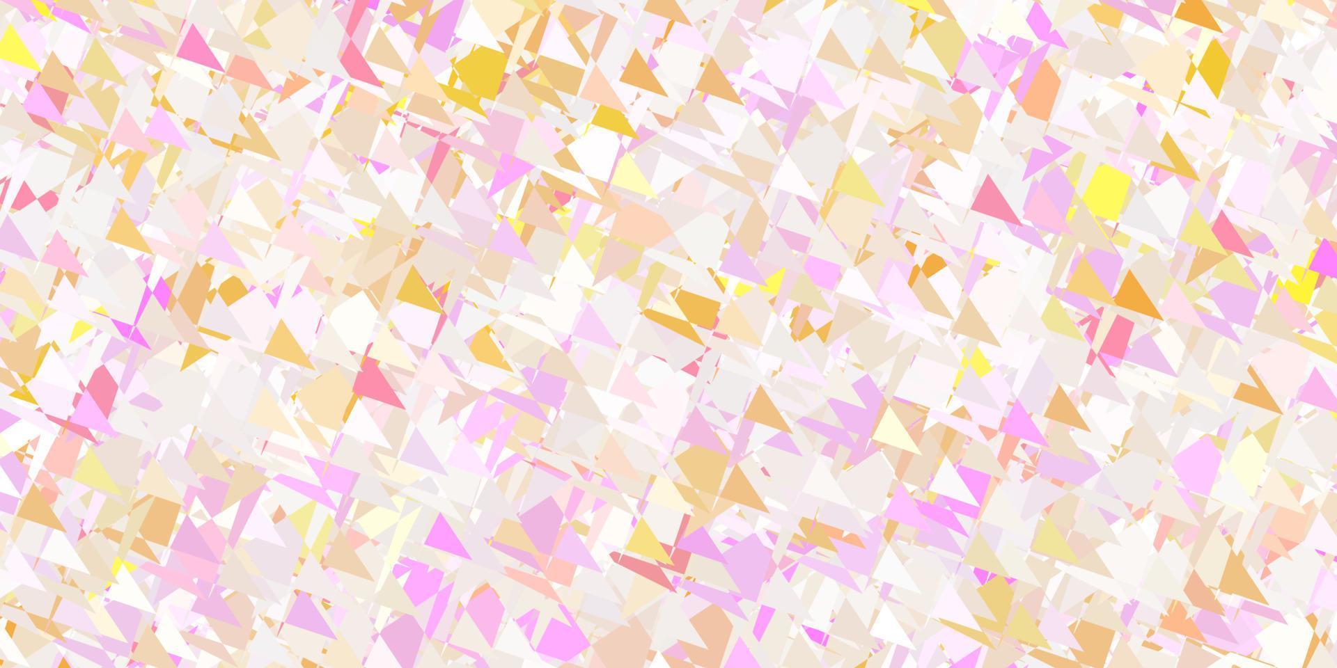 padrão de vetor rosa claro, amarelo com formas poligonais.