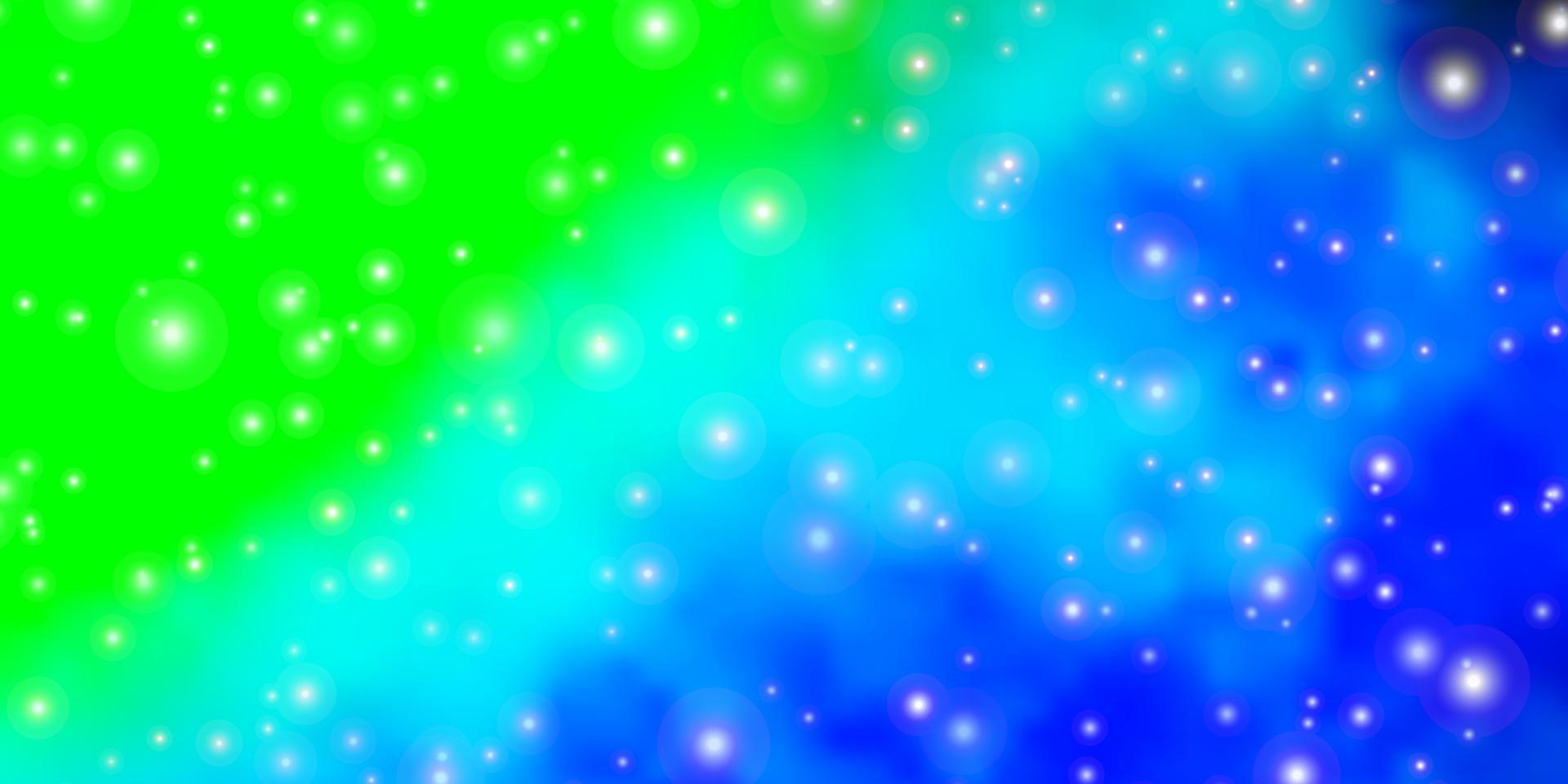 padrão de vetor azul e verde claro com estrelas abstratas.