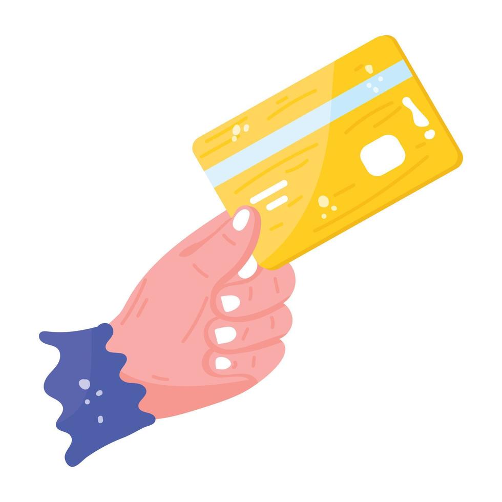 um adesivo plano moderno de cartão de crédito vetor