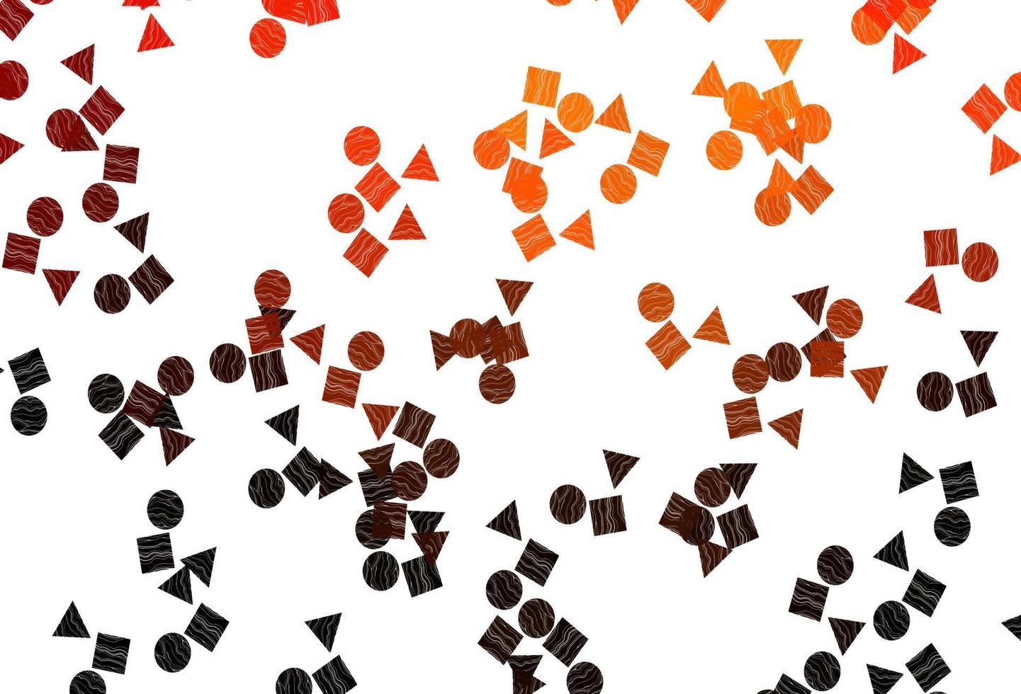 padrão de vetor laranja claro em estilo poligonal com círculos.