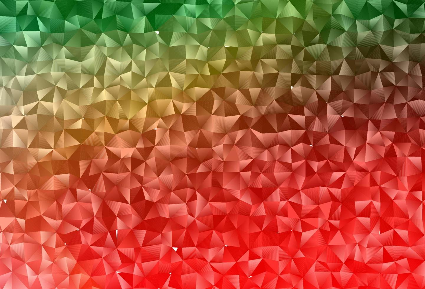 pano de fundo abstrato do polígono do vetor verde e vermelho claro.