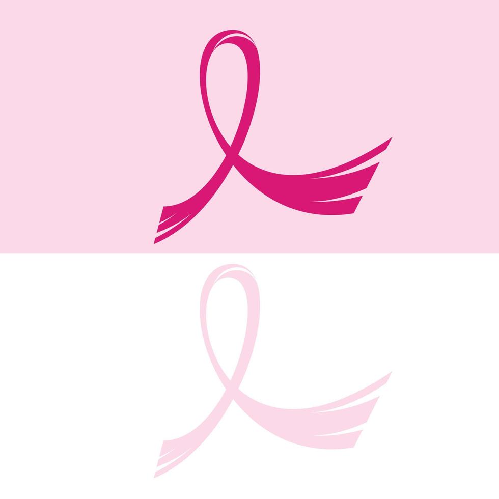 fundo de campanha do mês de conscientização do câncer de mama em outubro. design de vetor de saúde das mulheres. projeto de ilustração vetorial de câncer de mama de fita rosa