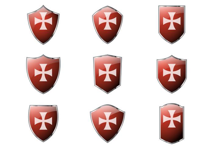 Vetores de Shield templários gratuitos