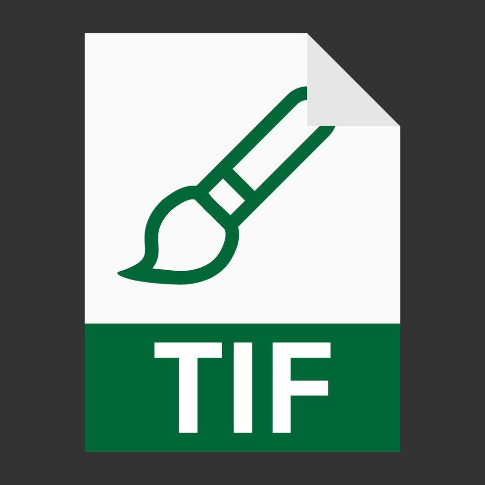 design plano moderno de ícone de arquivo tif para web vetor