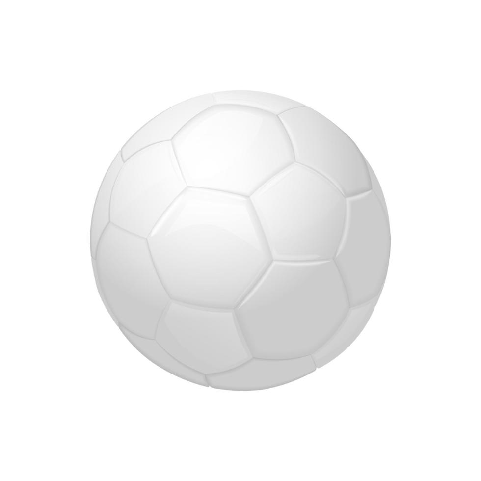 ícone de equipamento esportivo de bola de futebol ou futebol branco vetor