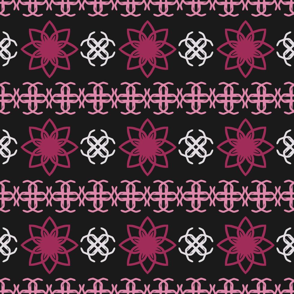 rosa sem costura padrão geométrico com forma tribal. padrão projetado em ikat, asteca, marroquino, tailandês, estilo árabe de luxo. ideal para vestuário de tecido, cerâmica, papel de parede. ilustração vetorial. vetor