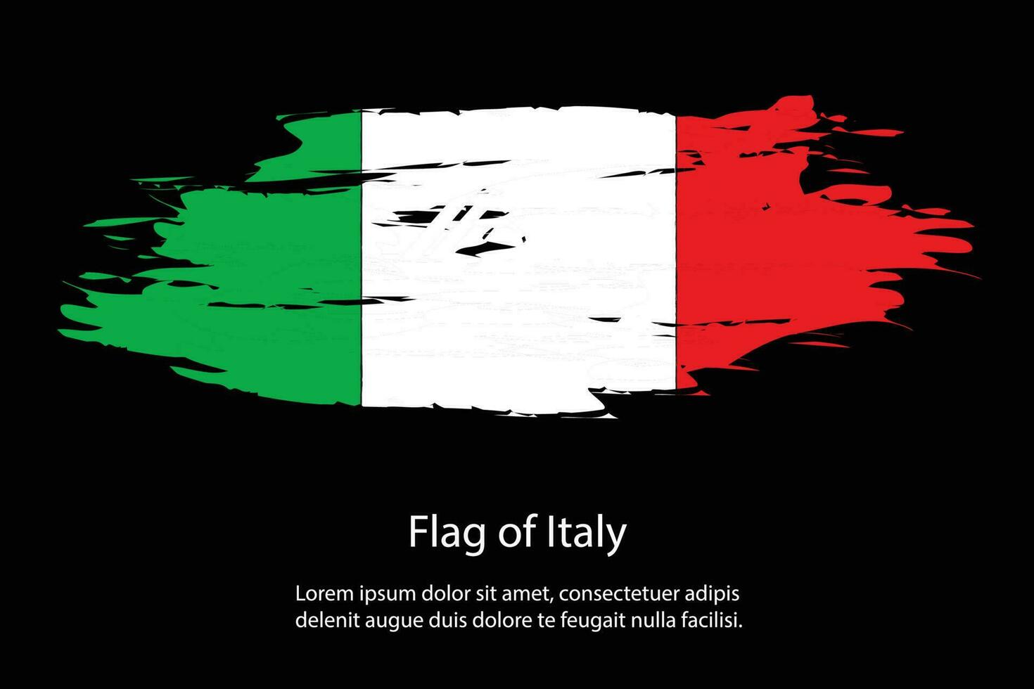 novo vetor de design de bandeira de itália colorida de textura grunge