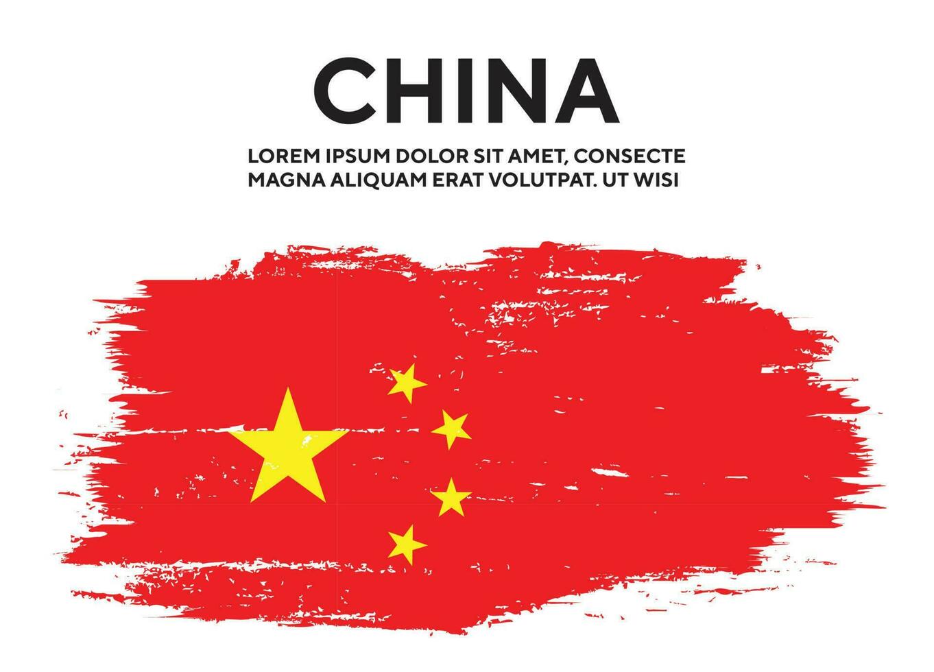 nova textura grunge desbotada china vetor de design de bandeira colorida