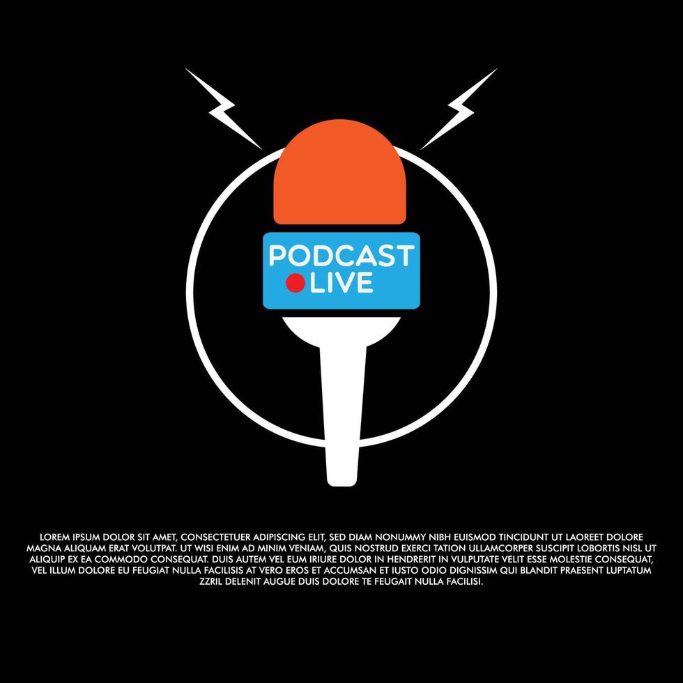 vetor de logotipo de podcast