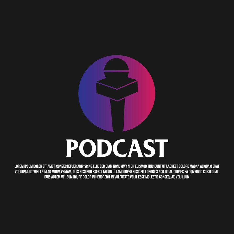 vetor de logotipo de podcast