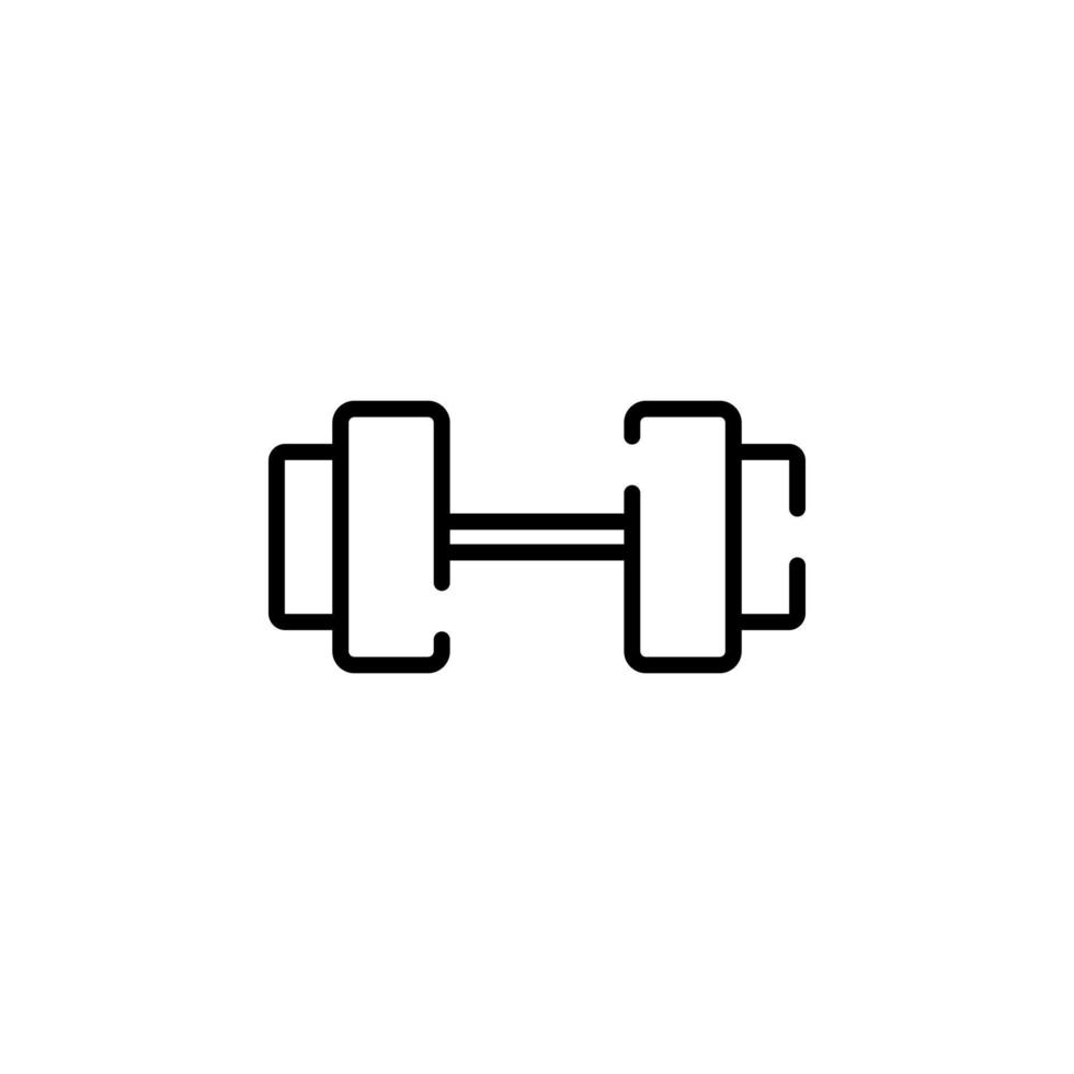 ginásio, fitness, modelo de logotipo de ilustração vetorial de ícone de linha pontilhada de peso. adequado para muitos propósitos. vetor
