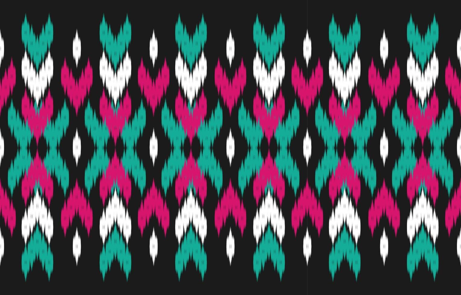 arte abstrata padrão tribal étnica. padrão sem emenda de ikat étnico. estilo americano e mexicano. vetor