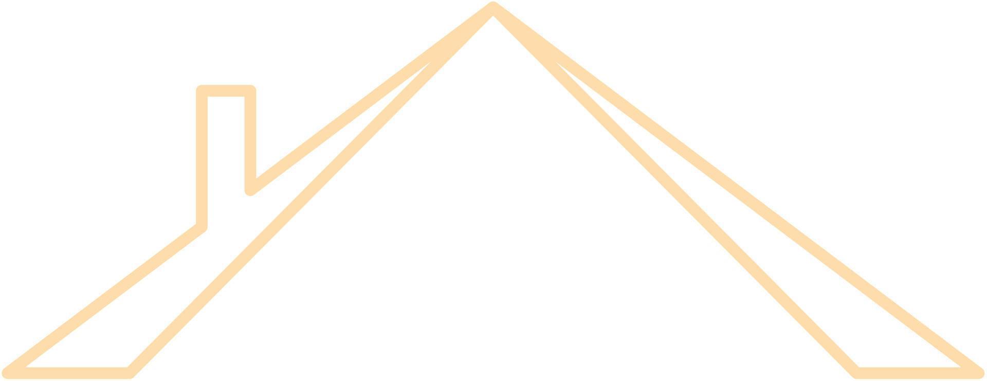 contorno de ícone de telhado de casa isolado no fundo branco. vetor de logotipo de casa mínima