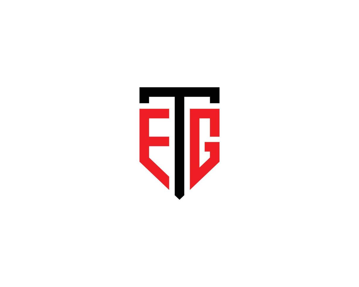 design de ilustração vetorial de logotipo de carta ftg minimalista. vetor