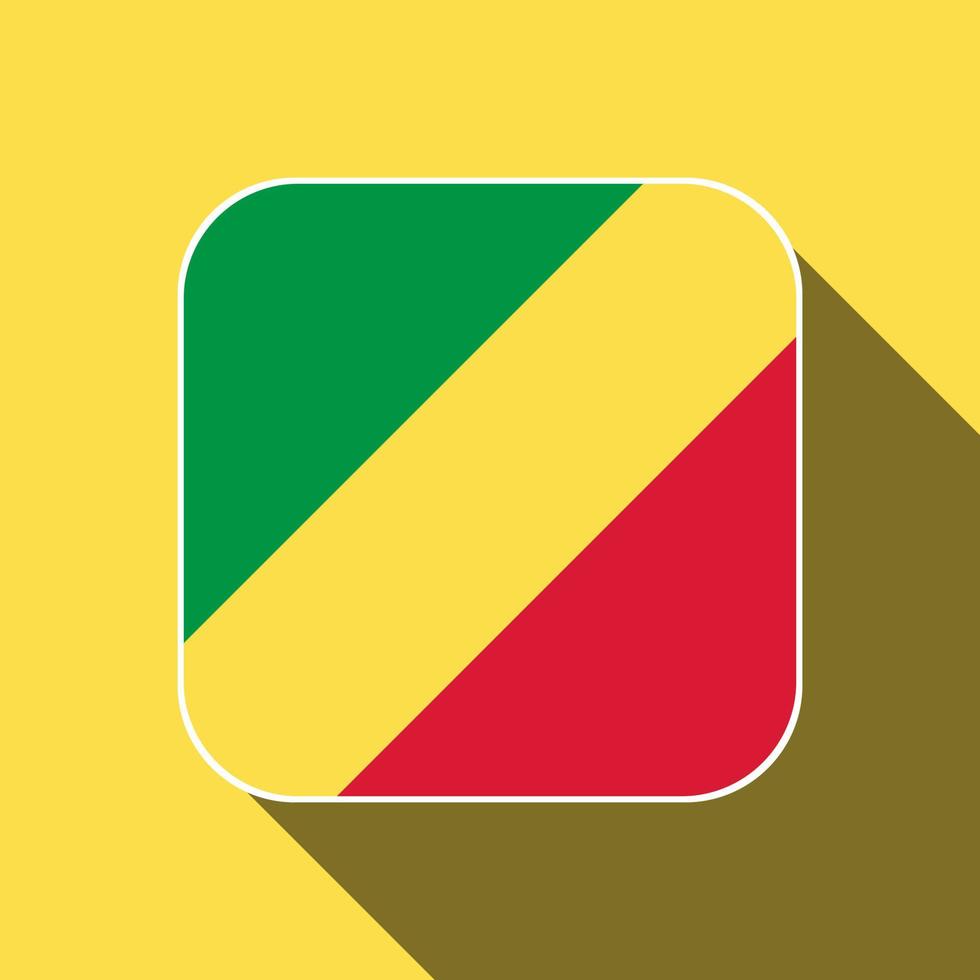 bandeira da república do congo, cores oficiais. ilustração vetorial. vetor