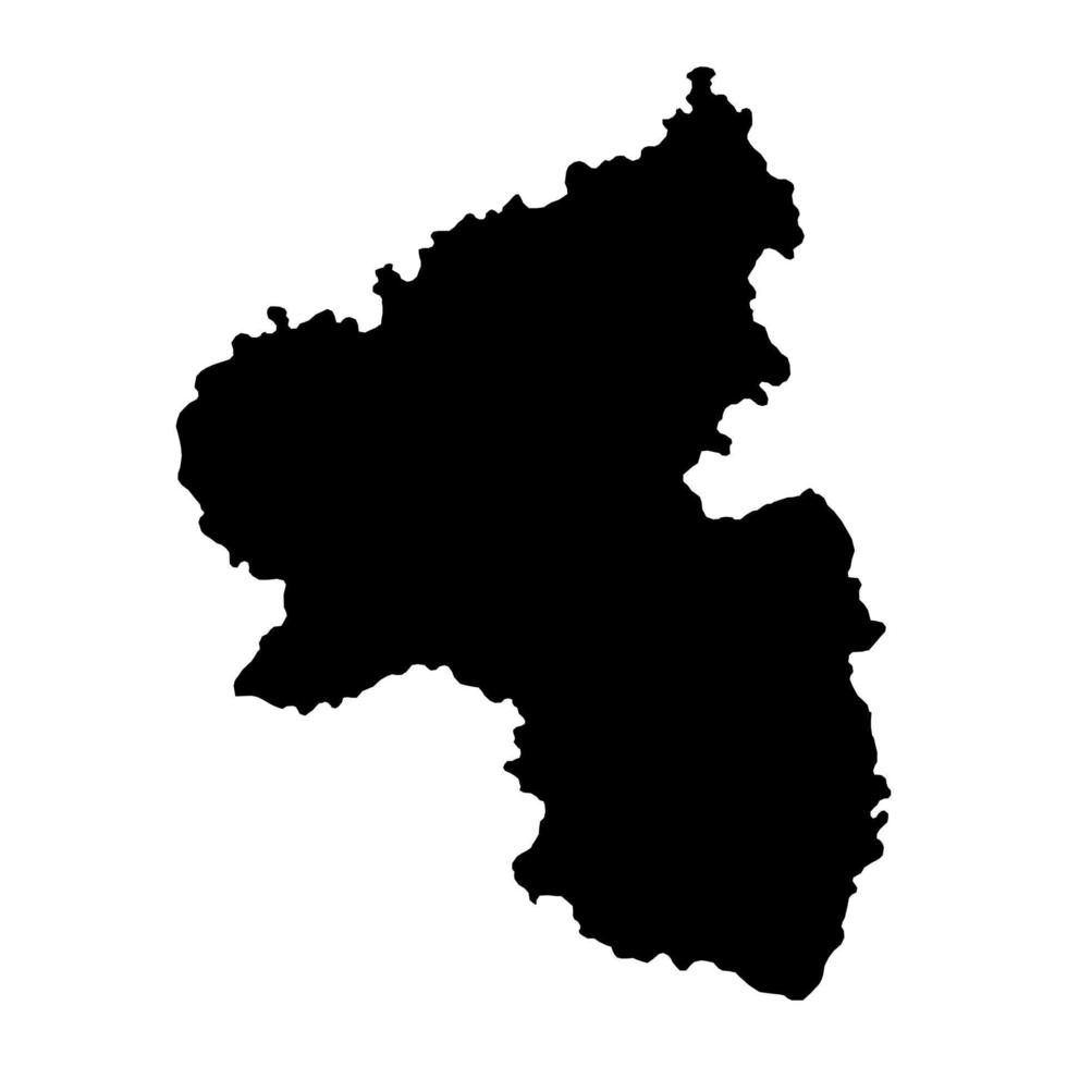 mapa do estado da Renânia Palatinado. ilustração vetorial. vetor
