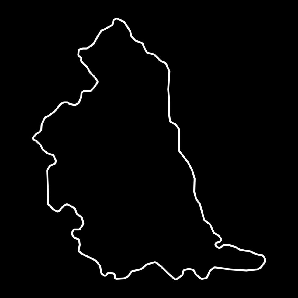 nordeste da Inglaterra, mapa da região do Reino Unido. ilustração vetorial. vetor