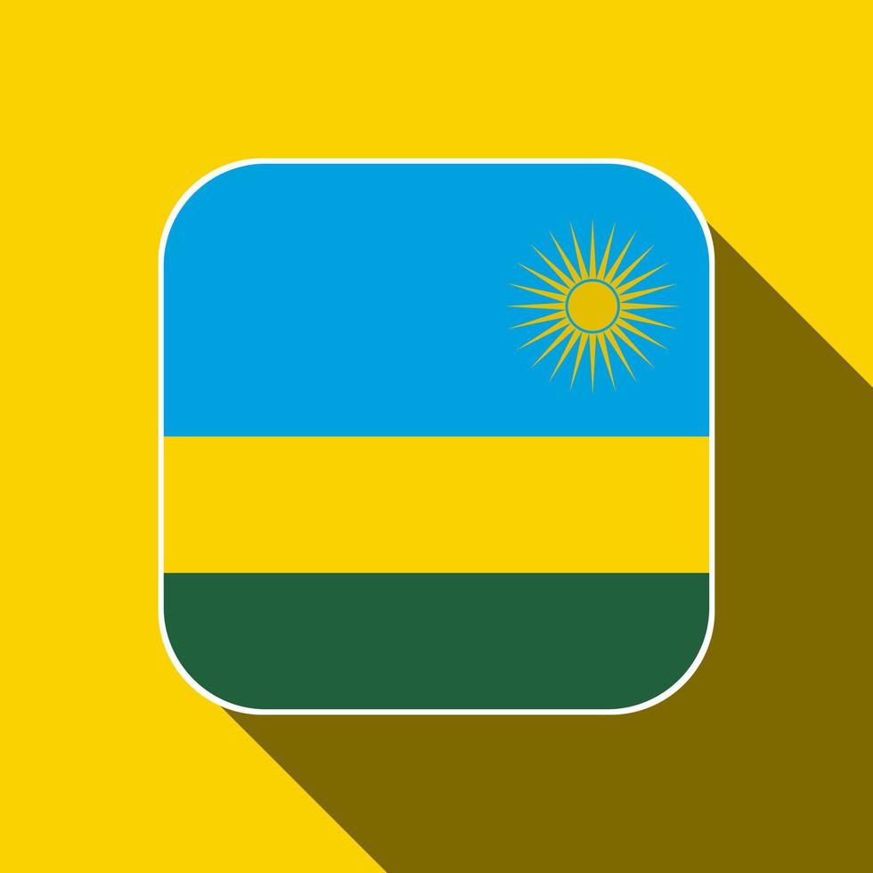 bandeira de Ruanda, cores oficiais. ilustração vetorial. vetor