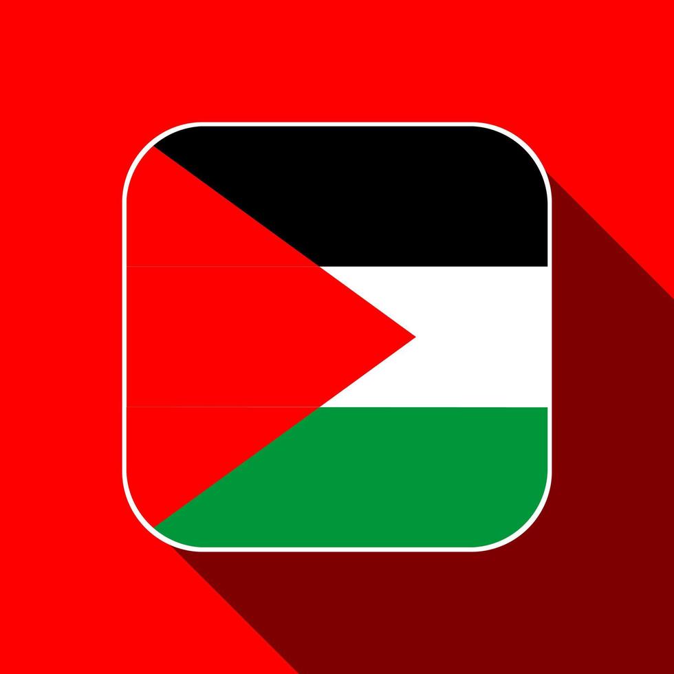 bandeira da Palestina, cores oficiais. ilustração vetorial. vetor