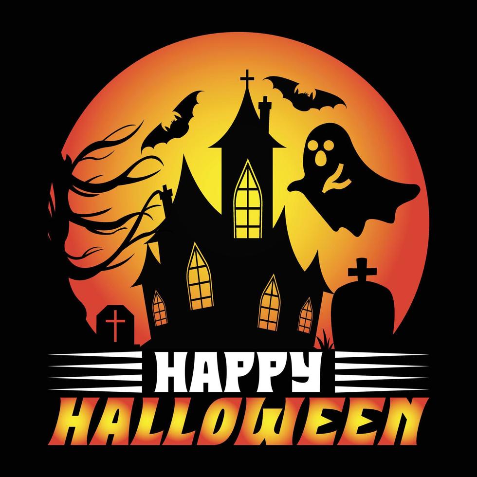 vetor de design de camiseta de halloween