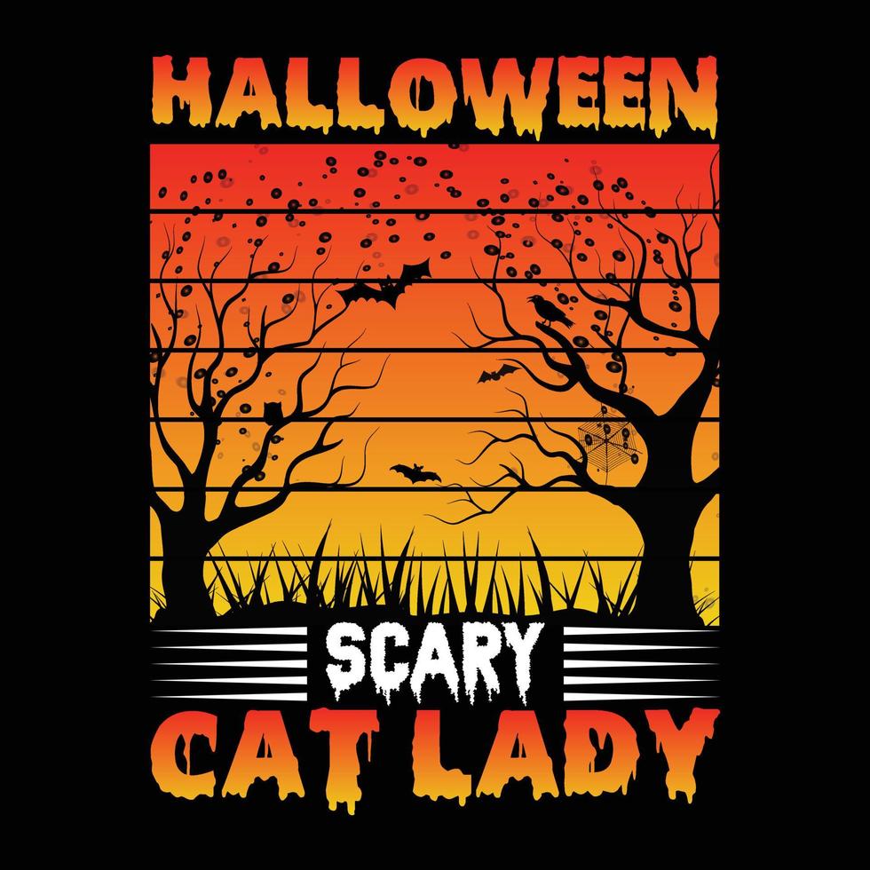 vetor de design de camiseta de halloween