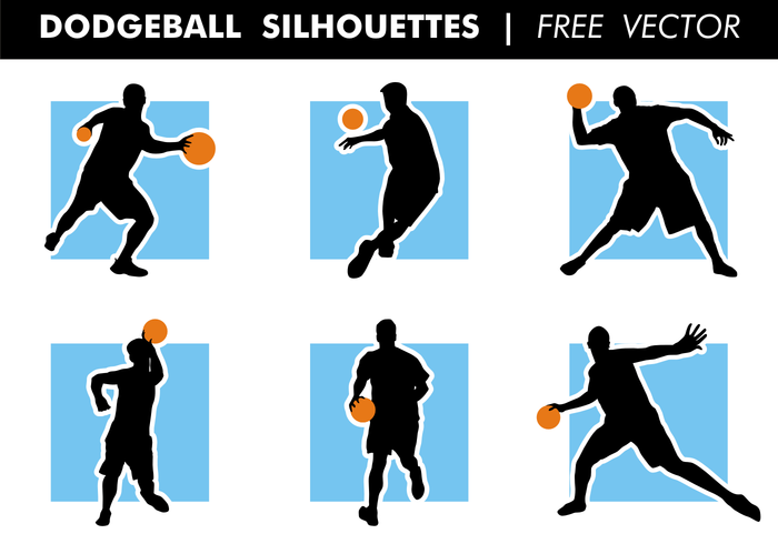 Dodgeball silhouettes vector grátis