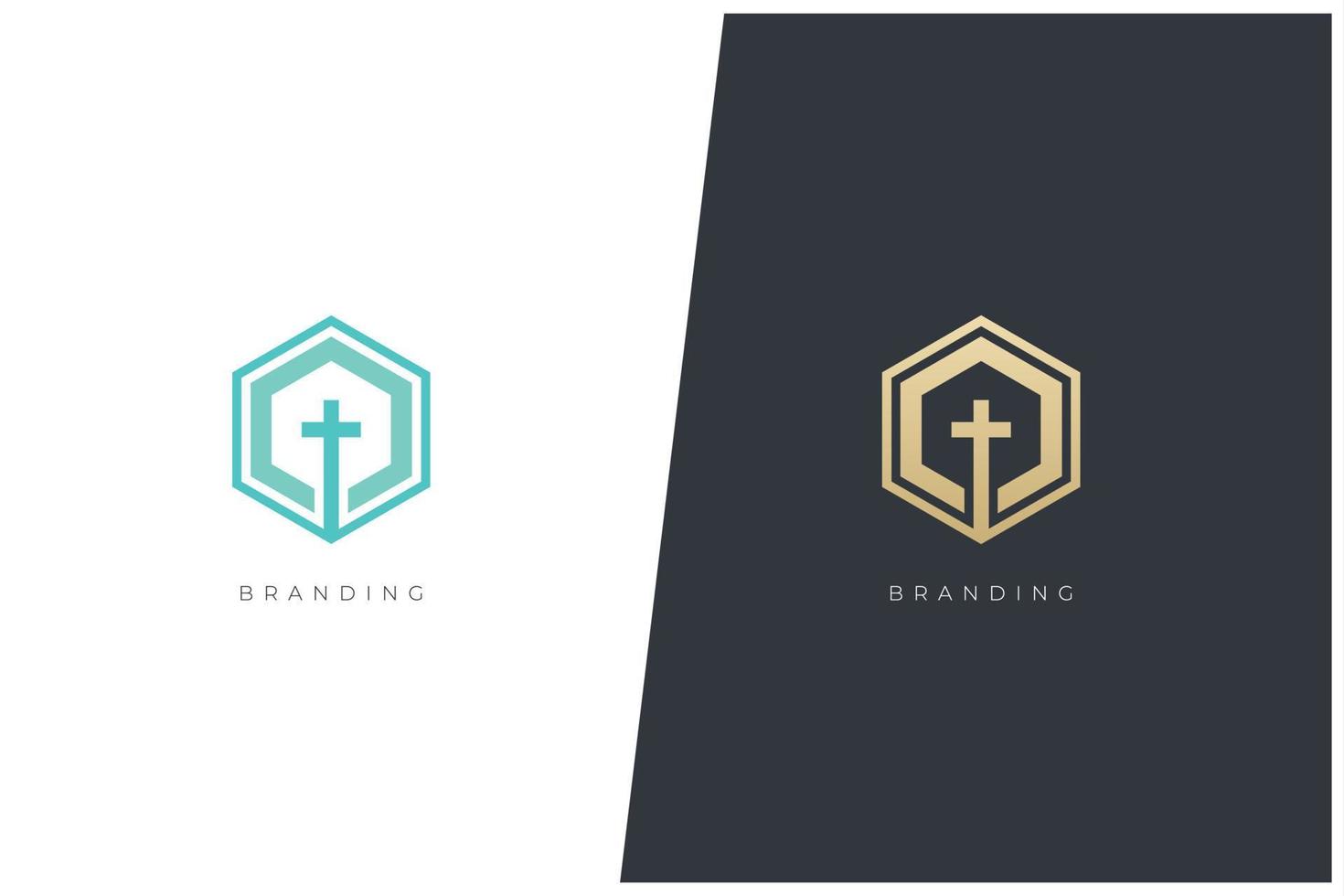 design de conceito de logotipo de vetor de igreja