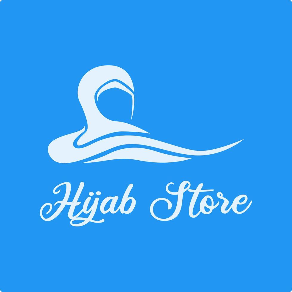 bela imagem de design de logotipo muslimah hijab vetor