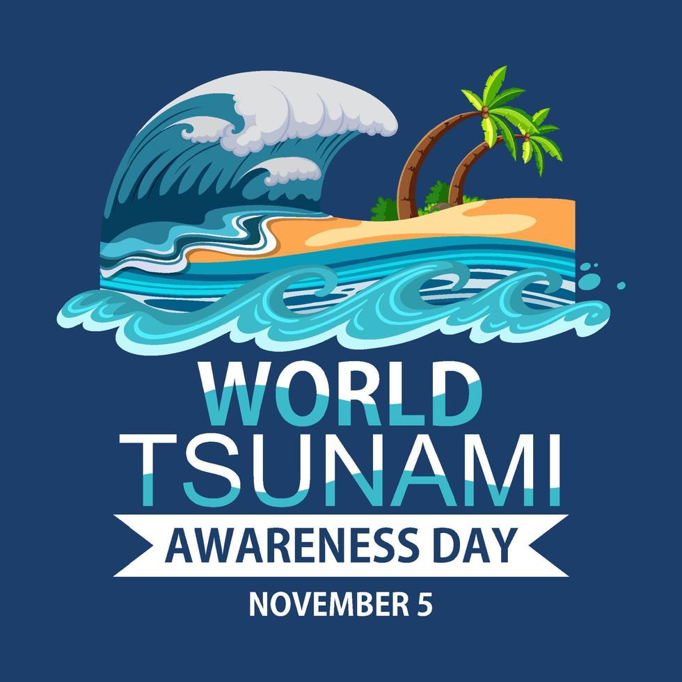 dia mundial da conscientização sobre tsunami vetor