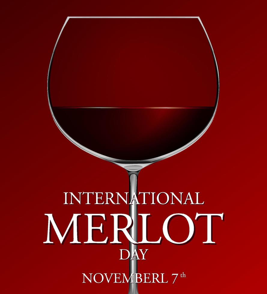 design de cartaz do dia internacional do merlot vetor