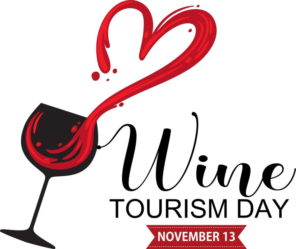 design de logotipo de fonte do dia do turismo do vinho vetor