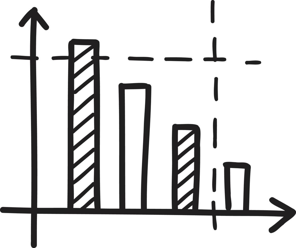 ilustração de gráfico desenhado à mão vetor