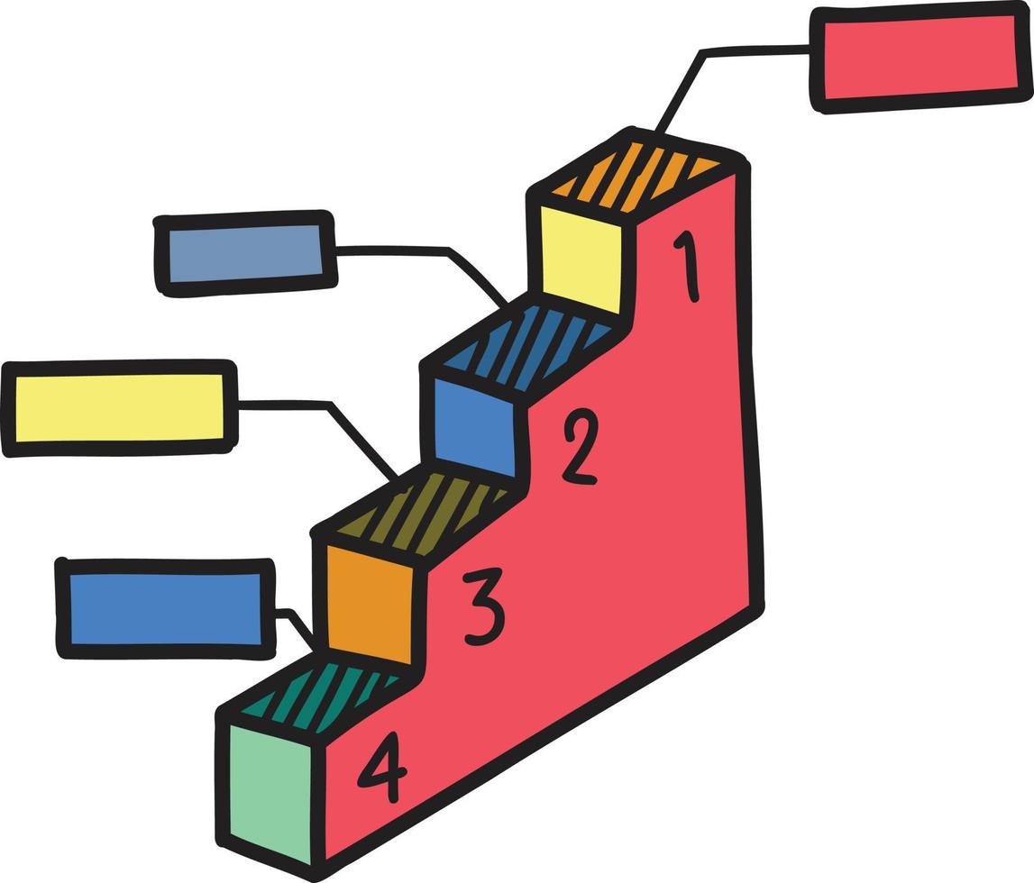 ilustração de gráfico desenhado à mão vetor