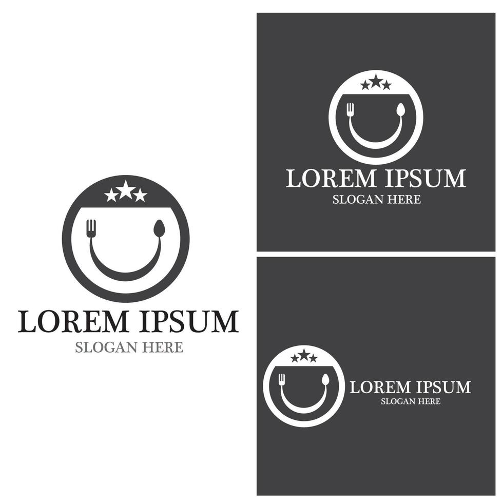 modelo de vetor de logotipo de ícone de restaurante