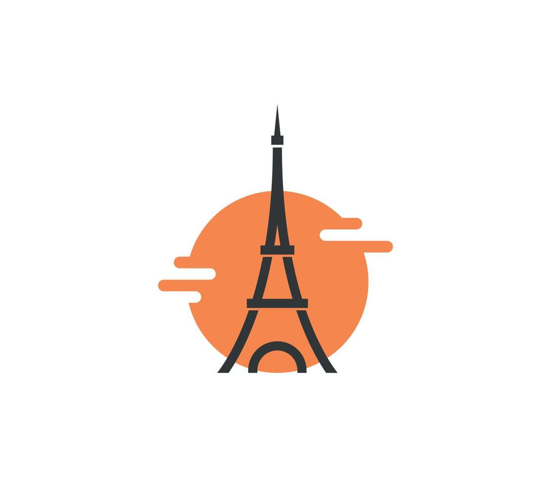 logo da torre eiffel vetor