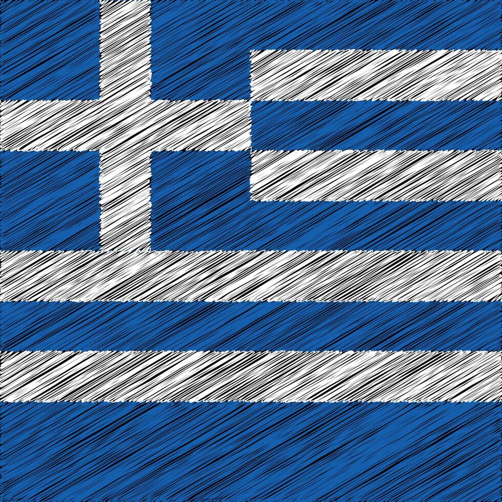dia da independência da grécia 25 de março, design de bandeira quadrada vetor