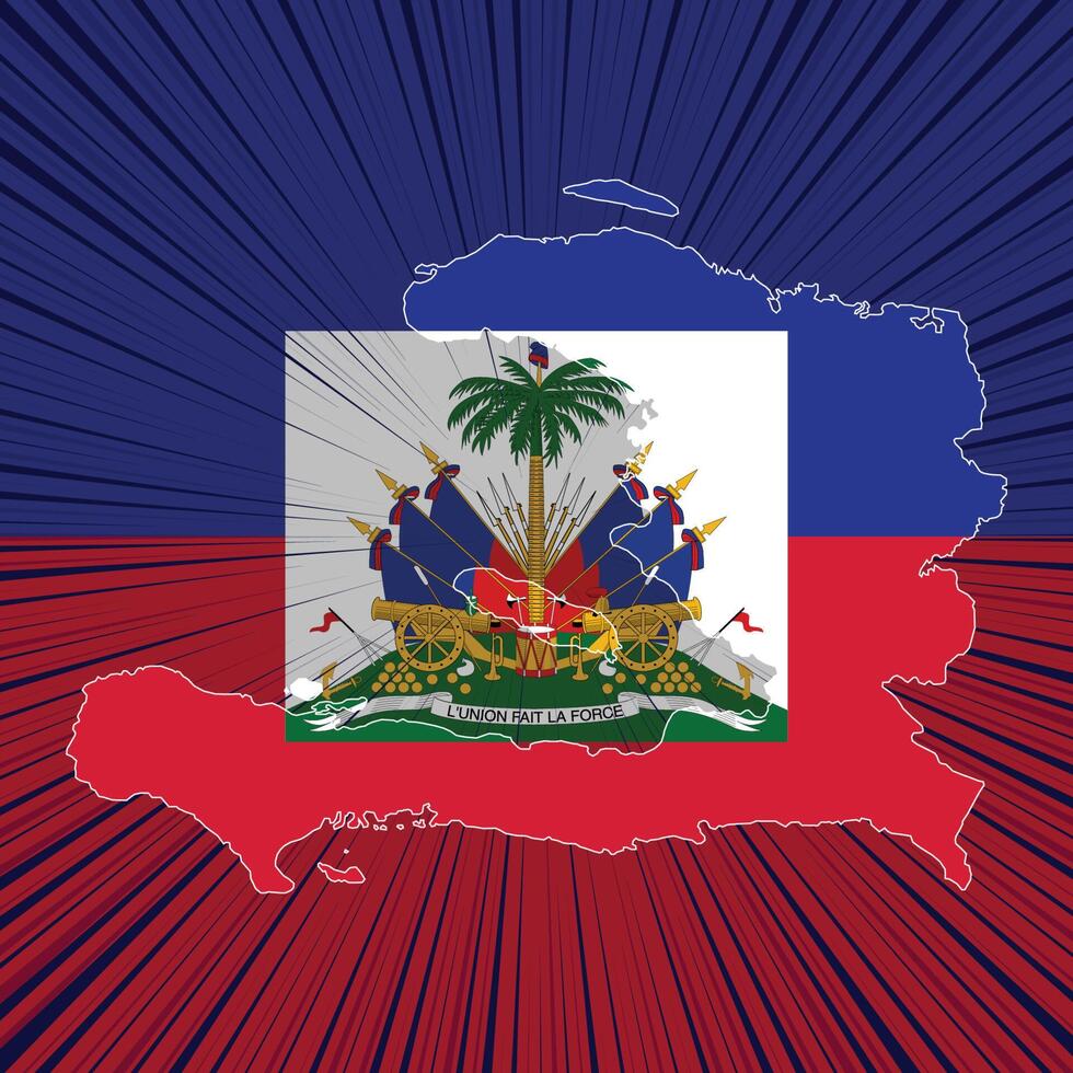 design de mapa do dia da independência do haiti vetor