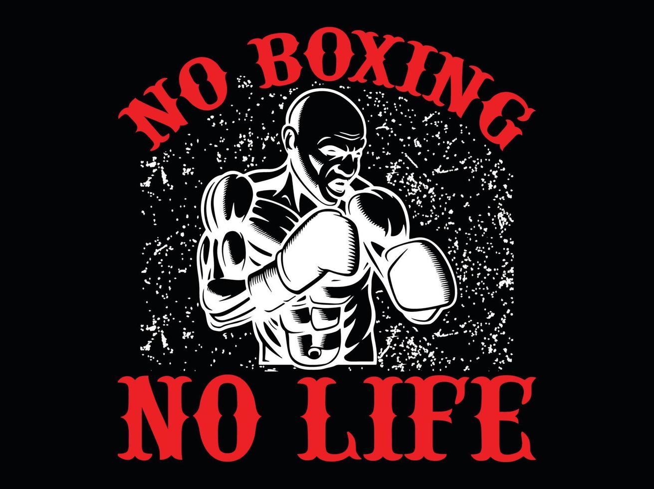 design de camiseta de boxe vetor