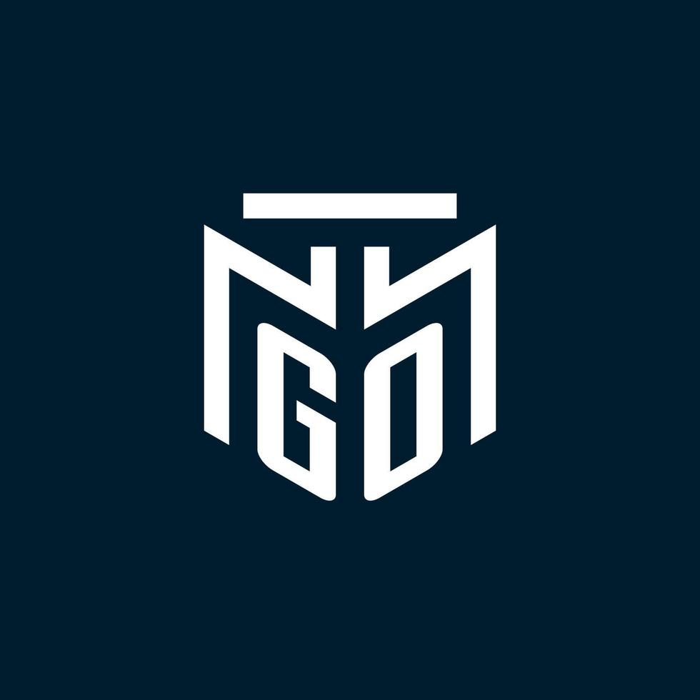 ir logotipo inicial do monograma com design de estilo geométrico abstrato vetor