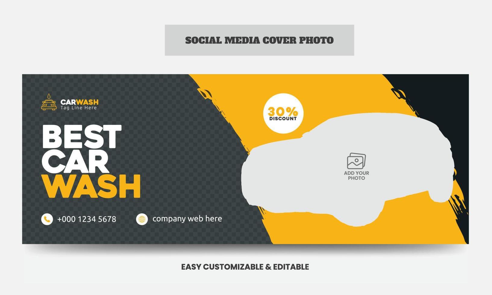 Banner de venda de carros na web, mídia social e design de modelo de  pós-promoção com cores pretas amarelas