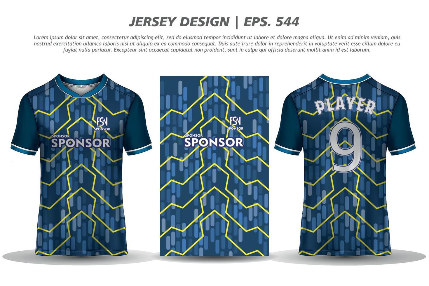 Jersey design sublimação camiseta padrão geométrico premium incrível coleção de vetores para futebol futebol corrida ciclismo jogos motocross esportes