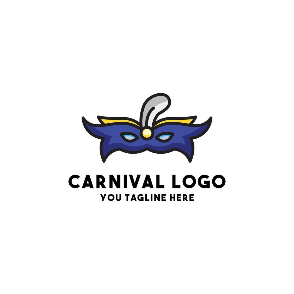 design de conceito de logotipo de carnaval moderno vetor