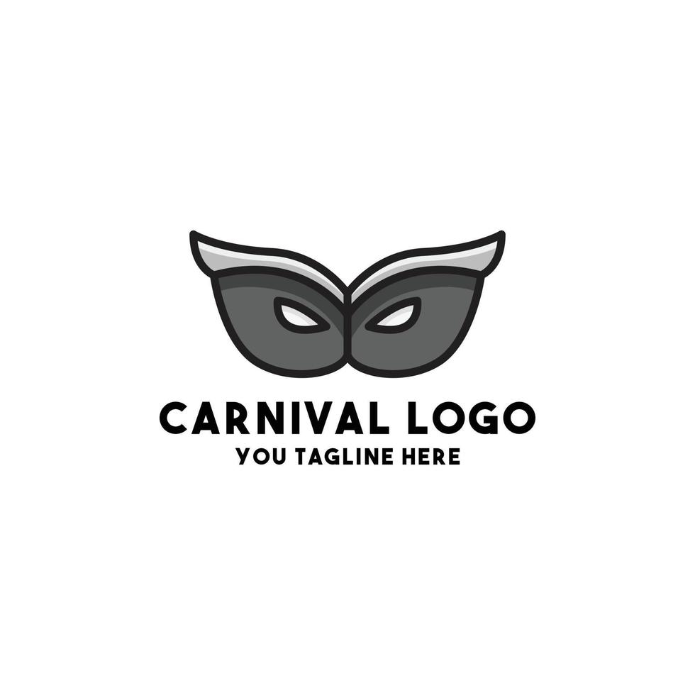 design de conceito de logotipo de carnaval moderno vetor