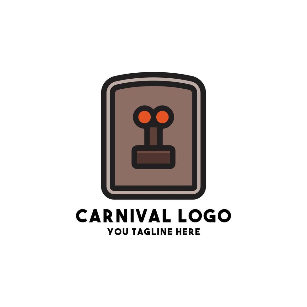 design de conceito de logotipo de carnaval moderno vetor